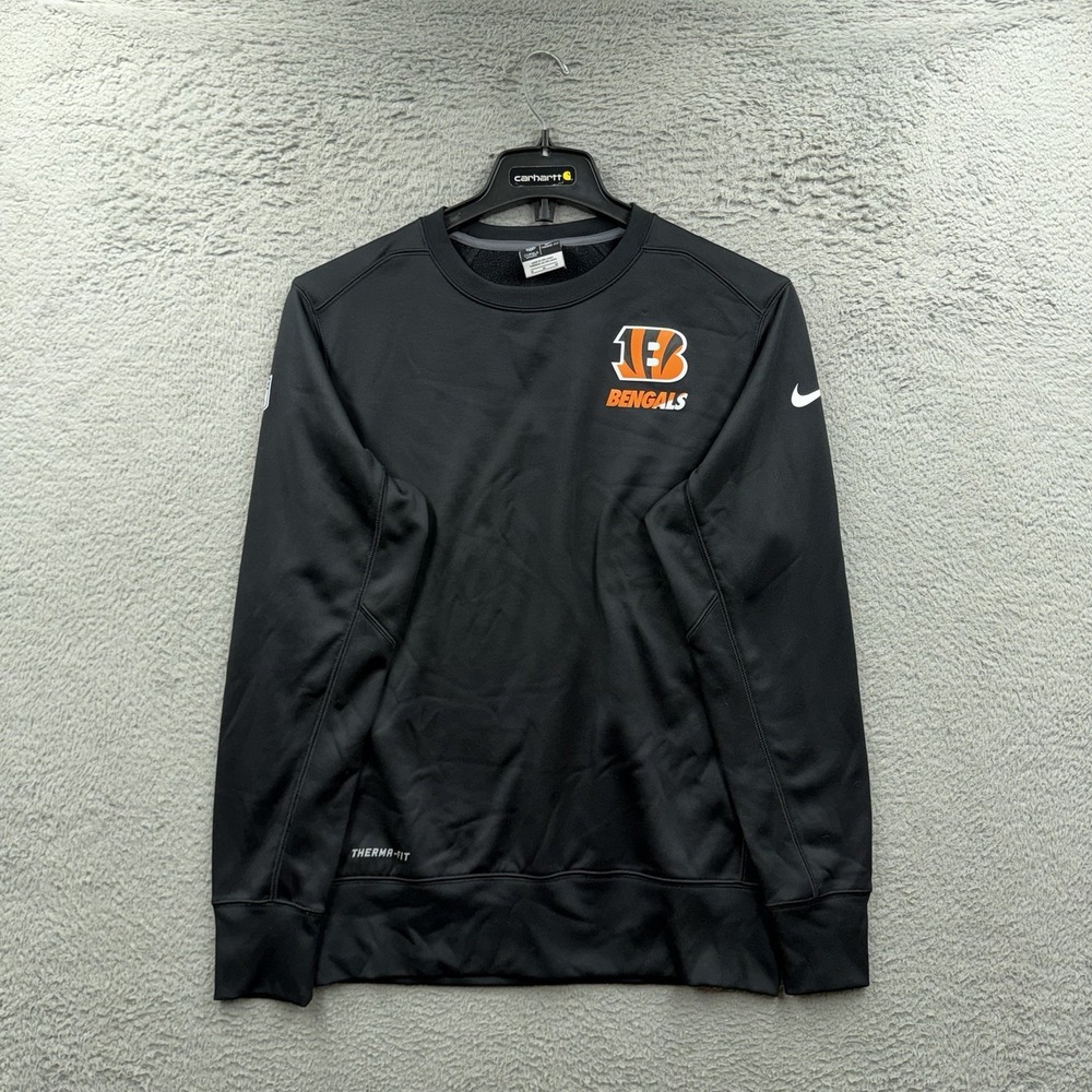 Nike Cincinnati Bengals Crewneck Sweatshirt Mens Size M Therma Fit NFL Sideline
